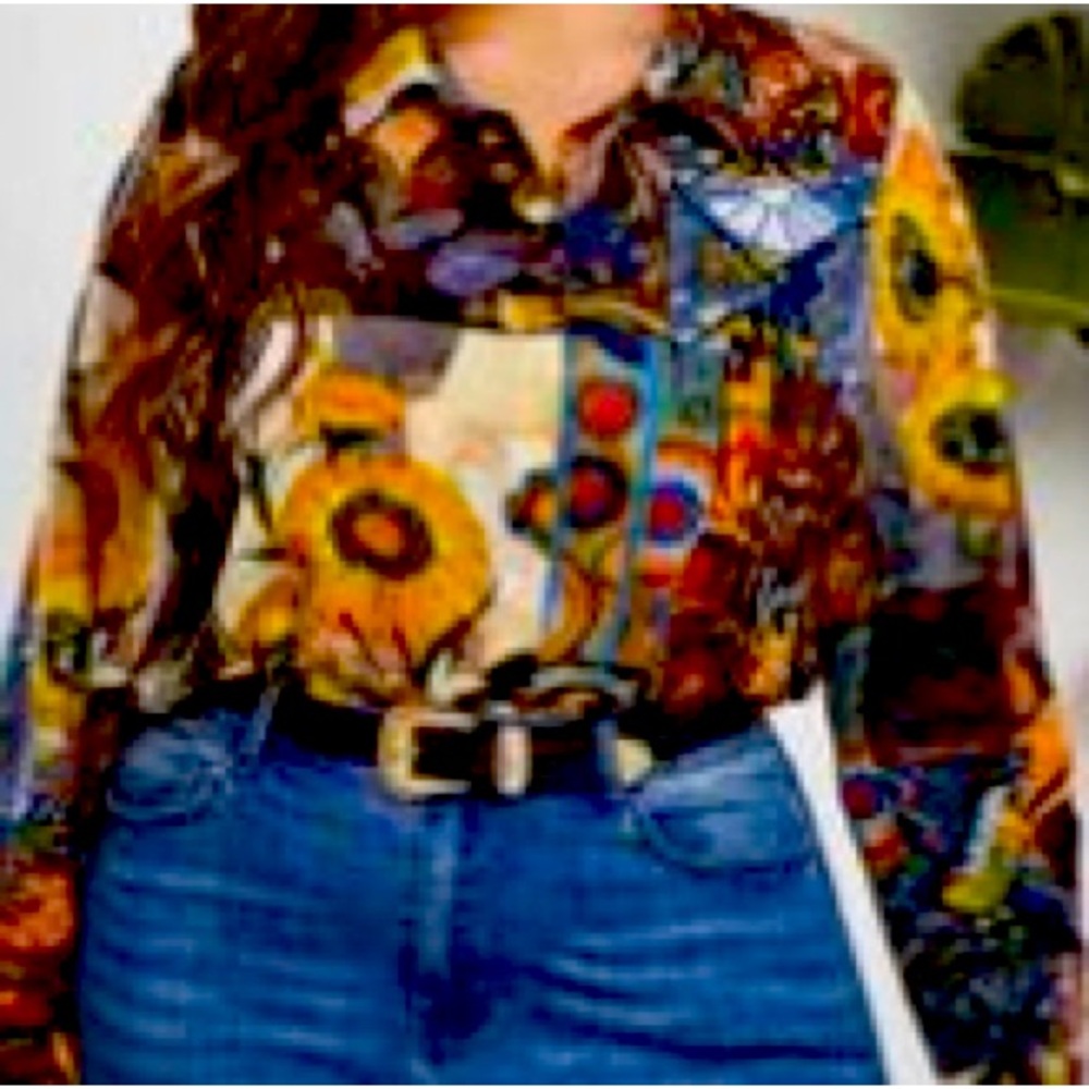 Patchwork button down